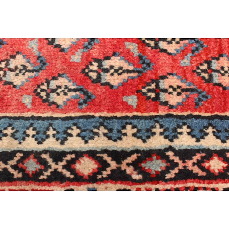 ECARPETGALLERY Hand-knotted Andelz Red Wool Rug - 4'4 x 6'9