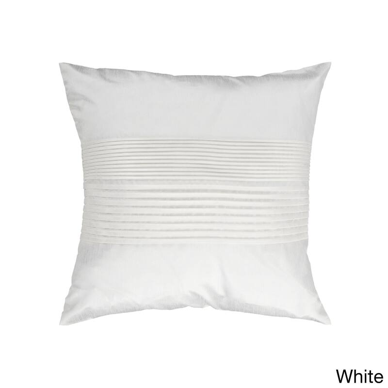 Livabliss Hind Decorative 18-inch Shiny Square Pleated Throw Pillow