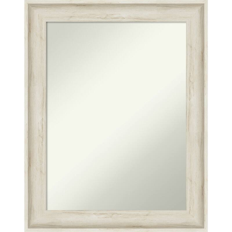 Non-Beveled Wall Mirror - Regal Birch Cream Frame