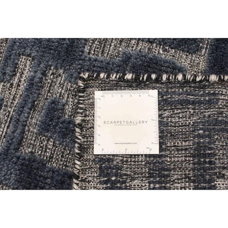 ECARPETGALLERY Hand-knotted Tangier Navy Wool Rug - 2'11 x 4'11