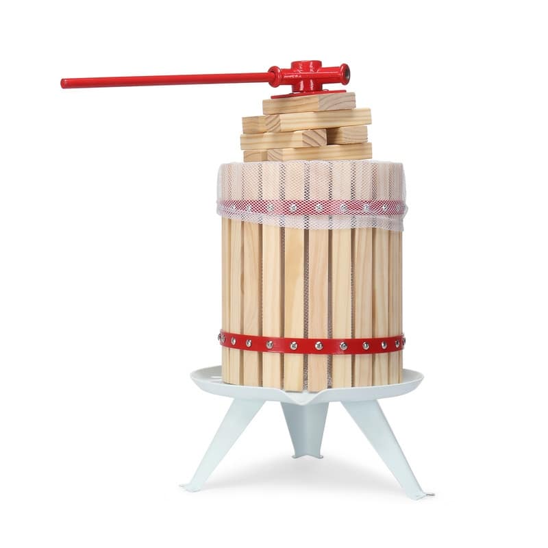 4.75 Gallon Fruit Wine Press Manual Juice Maker - wood