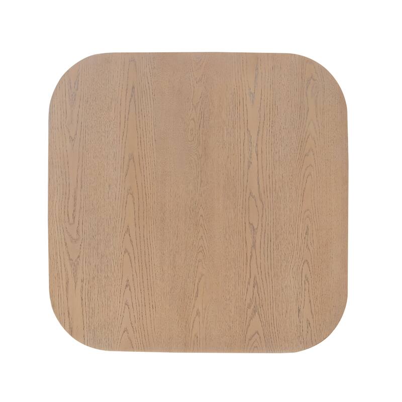 Roomfitters Square Dining Table with Solid Wood Top and Tapered Legs, Modern Small Kitchen and Breakfast Table