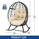 preview thumbnail 25 of 35, Moasis Cushioned Egg Chair with Rocker, PE Wicker