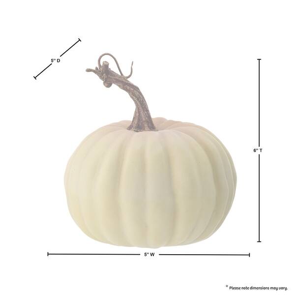 dimension image slide 1 of 4, 5" Latex Harvest Vine Pumpkin Set of 2