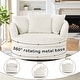 preview thumbnail 57 of 74, UIXE Oversize 43" Plush Corduroy Swivel Barrel Chair Comfy Accent Chair For Living Room