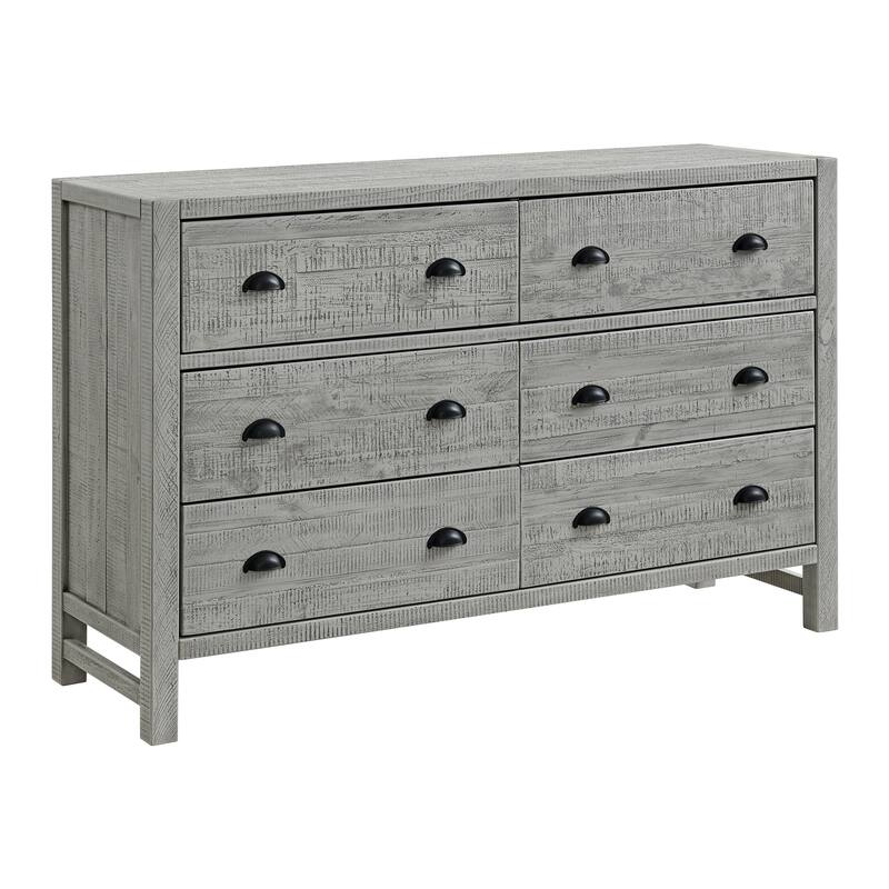 Arden 5-Piece Bedroom Set with King Bed, Two 2-Drawer Nightstands with Open Shelf, 5-Drawer Chest, 6-Drawer Dresser