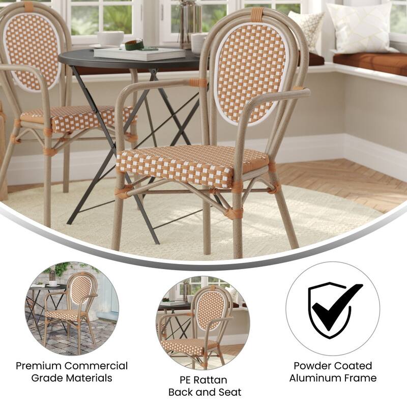 All-Weather Commercial Paris Chair with Metal Frame