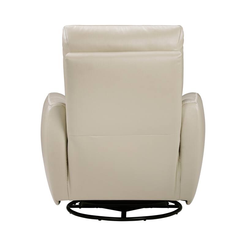 Cillian 35.5" Leather Swivel Glider Recliner - 360-Degree Metal Swivel