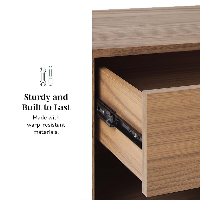 Middlebrook Designs Mid-Century Solid Wood Nightstand (Set of 2)