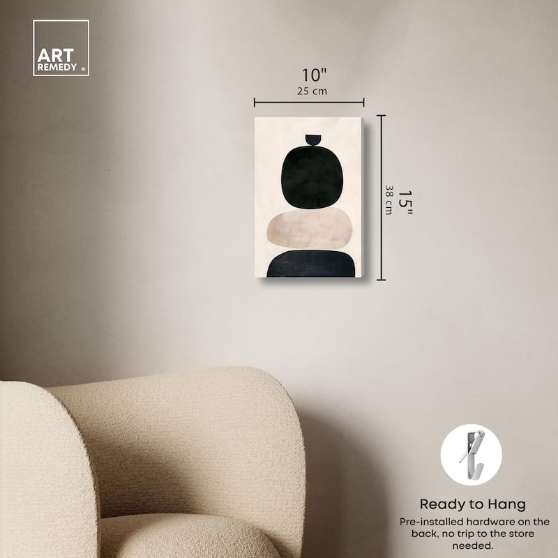Pebble Pillars III Canvas by Art Remedy, Gallery Wrapped
