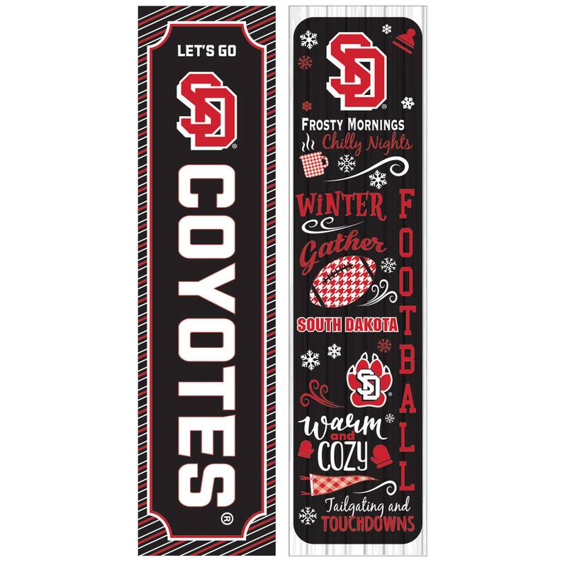 47" Double Sided Seasonal Porch Leaner, University of South Dakota - 47" x 11.25"