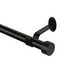preview thumbnail 21 of 22, Elrene Serena Adjustable Window Curtain Rod and Cap Shaped Finial 28" to 48" - Antique Black