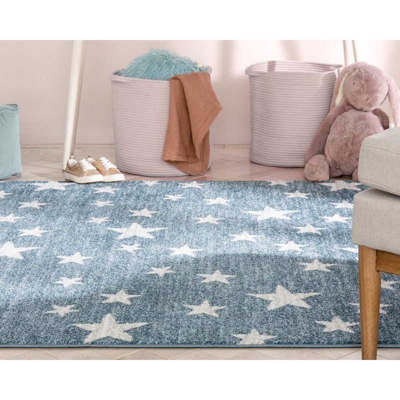 Well Woven Kennedy Stars Plush Area Rug