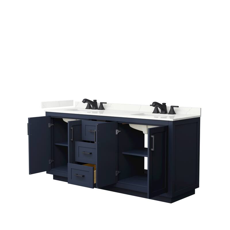 Miranda 72-inch Double Vanity, Quartz Top