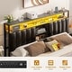 preview thumbnail 60 of 67, Upholstered Bed Frame with Storage Shelving, Platform Beds with Charge Station and LED Lights