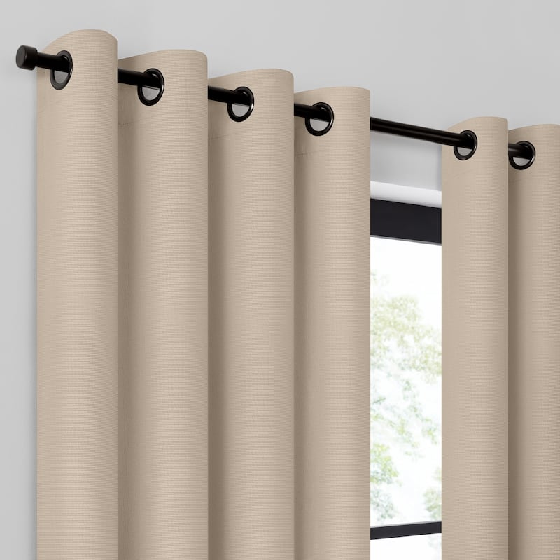 Umbra Ottoman Textured Solid 100% Blackout Grommet Curtain Panel