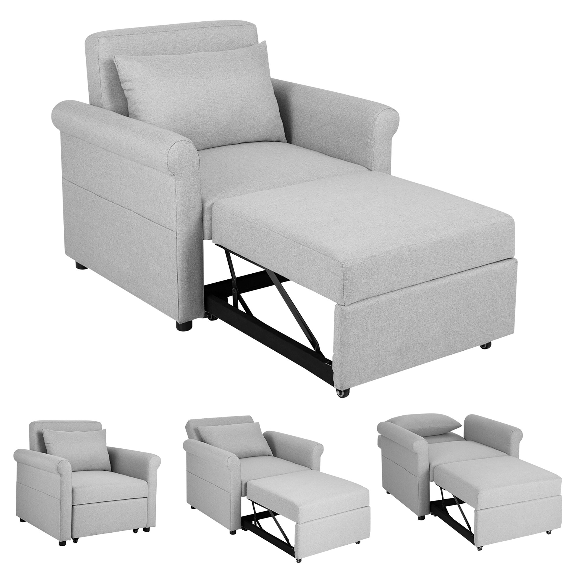 3 in 1 Convertible Sofa Bed Pull out Adjustable Reclining Sofa