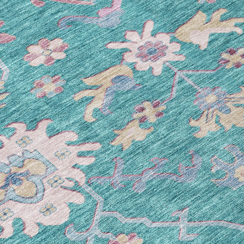 Machine Washable Indoor/ Outdoor Causal Traditional Chantille Rug