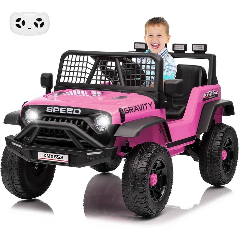 Electric Vehicles 12V Ride on Car for 3+ Kids Best Gift, Pink - Pink