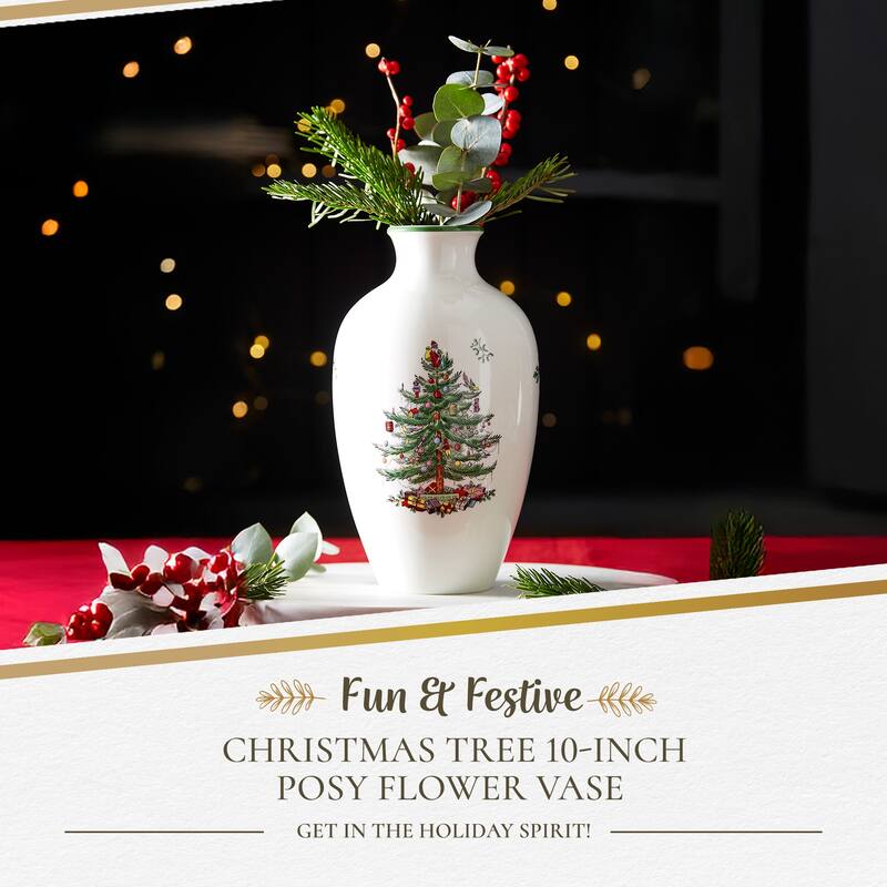 Spode Christmas Tree Posy Vase