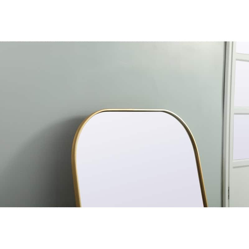 Indigo Home Metal Frame Arch Full Length Mirror 35x66 Inch
