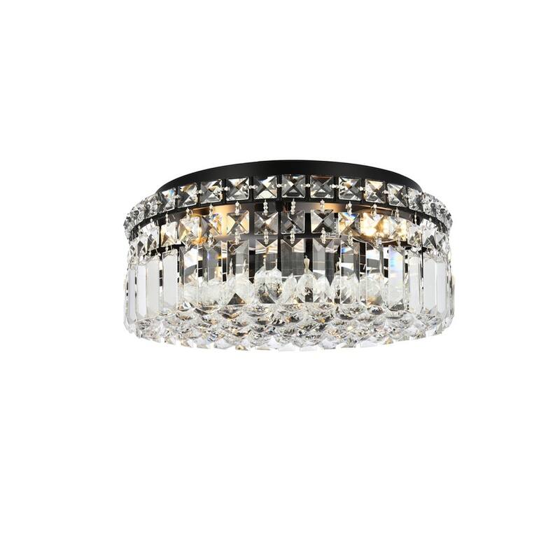 Graham 4-light 14-inch Flush-Mount Chandelier - 14 Inch - Black