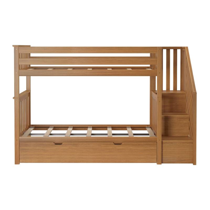 Max and Lily Twin over Twin Staircase Bunk with Trundle