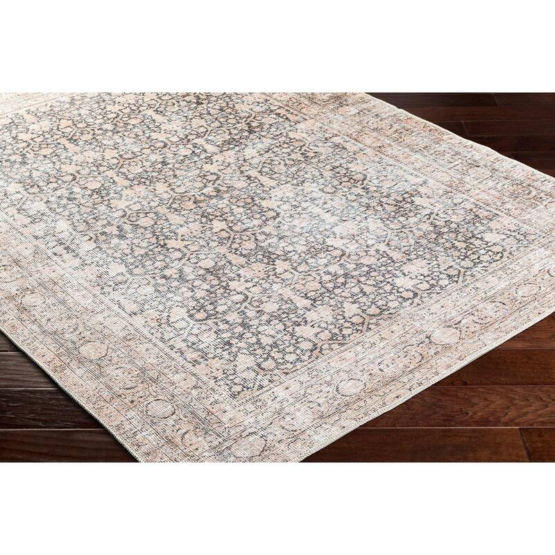 Livabliss Transitional Amelie Medallion Washable Area Rug