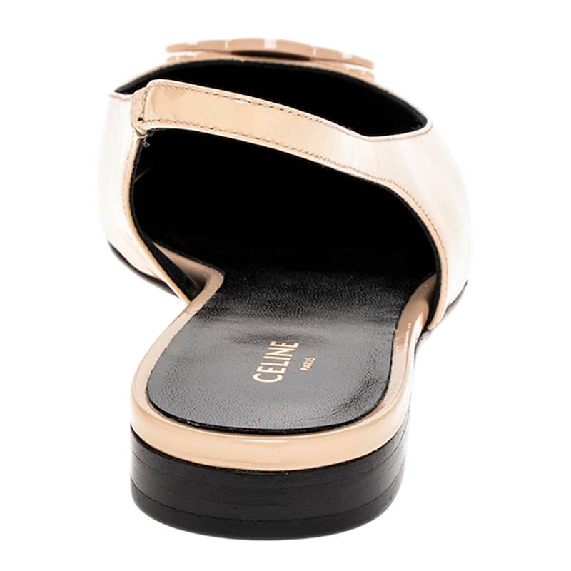 Celine Triomphe Flat Slingbacks