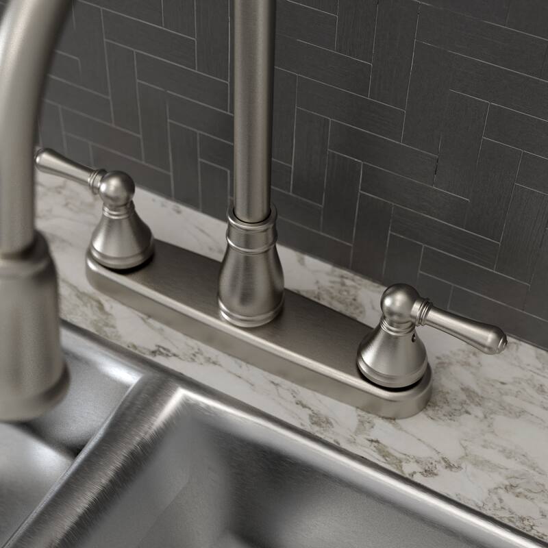 Belanger EBE78WBN2 Non-Metallic Two-Handle Pull-Down Kitchen Faucet, Brushed Nickel