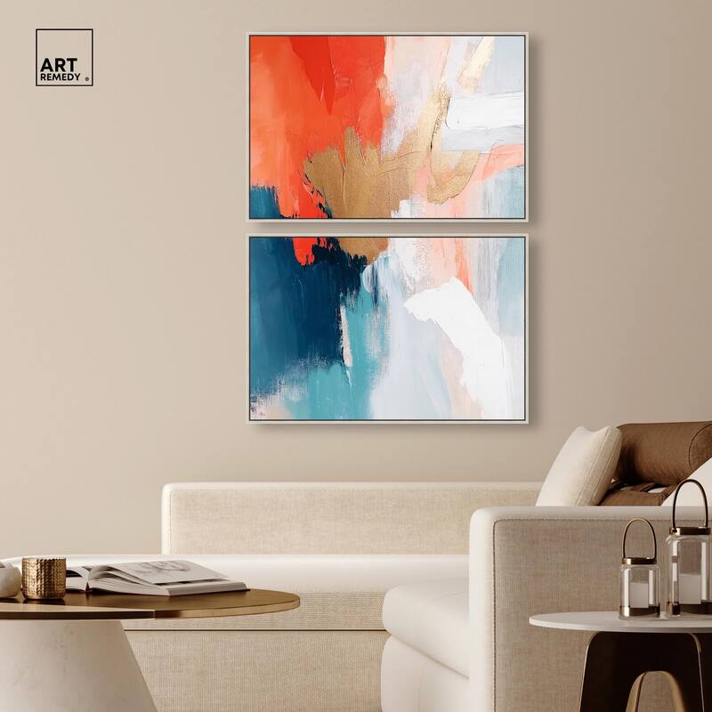 Orange Infusion I Canvas Set of 2 by Art Remedy