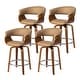 preview thumbnail 23 of 167, Glitzhome Set of 2 or 4 Modern Counter & Bar Height Wooden Swivel Bar Stools