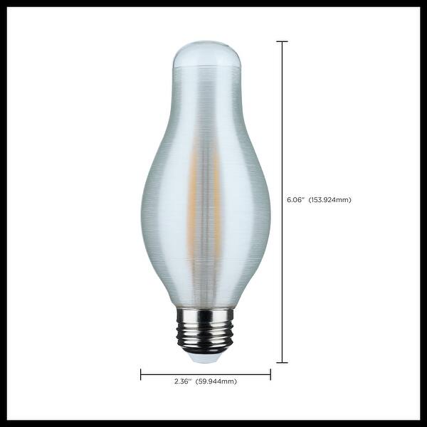 7 Watt H19 LED - 3000K CCT - Medium Base - Satin Spun Finish - 120 Volt - Satin Spun