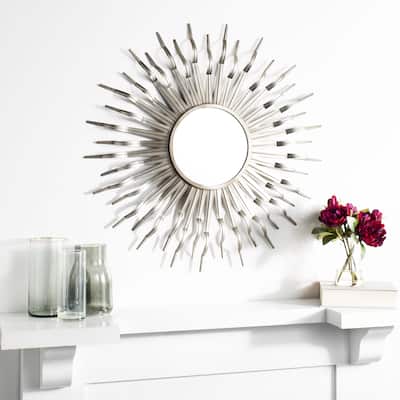 SAFAVIEH Naya 35-inch Sunburst Round Mirror - 35" W x 1.5" L x 35" H