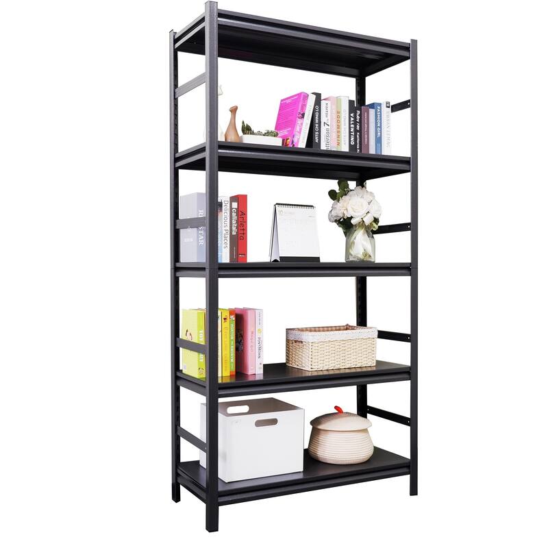 Adjustable Heavy Duty Metal Shelving - 5-Tier Storage Shelves, 2000LBS Load, Kitchen, Garage, Pantry H63 * W31.5 * D15.7