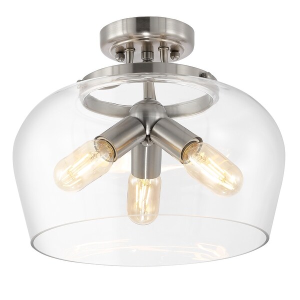Simple dome semi flush mount outlet
