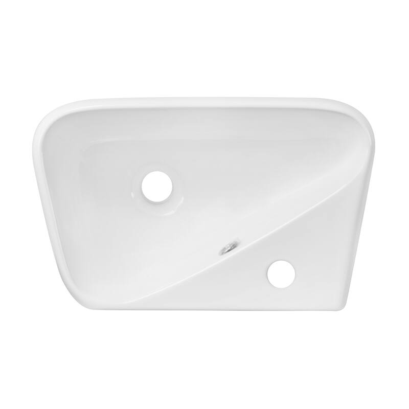 American Imaginations 17 5 in W Above Counter White Vessel Set For 1