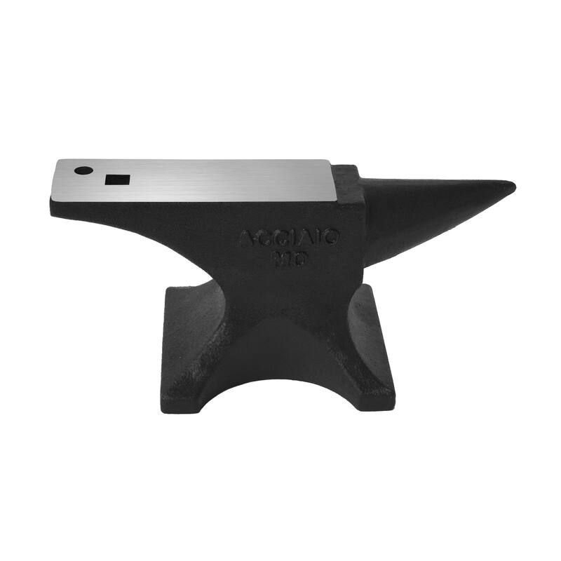 Single Horn Anvil, 110Lbs/50kg Cast Steel Anvil, High Hardness Rugged Round Horn Anvil Blacksmith - Black
