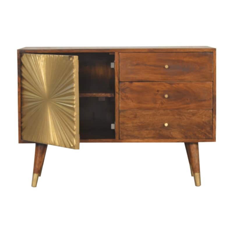 Artisan Furniture Solid Wood Manila Gold Sideboard - N/A