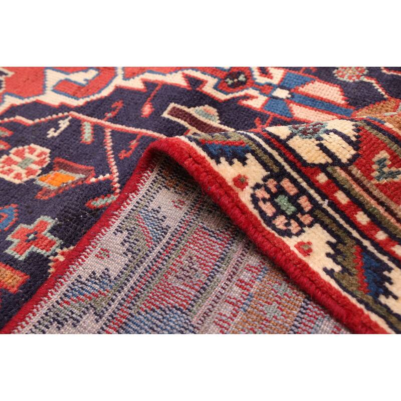 ECARPETGALLERY Hand-knotted Andelz Dark Navy Wool Rug - 4'6 x 8'10