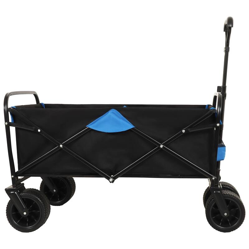 400lb Collapsible Folding Wagon Cart - Heavy-Duty Beach & Garden Utility Hauler