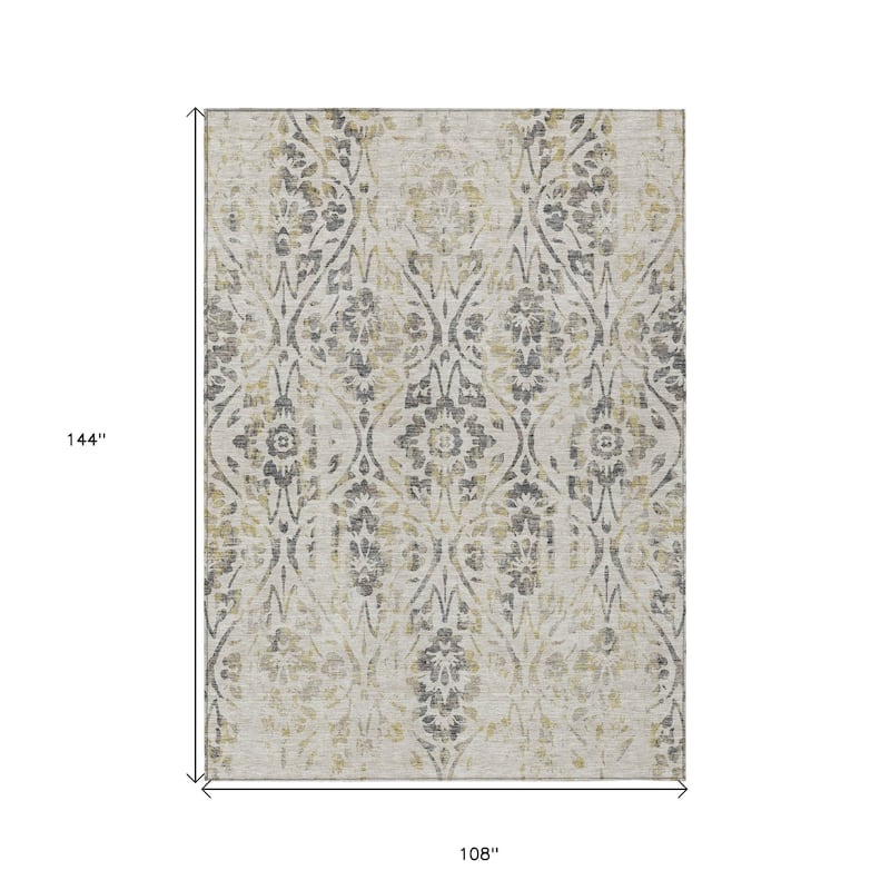 HomeRoots Floral Transitional Rectangle Outdoor Rug