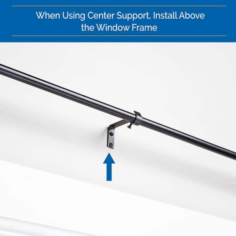 Kenney 5/8 Inch Diameter Blackout Wrap Around Adjustable Length Curtain Rod