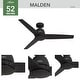 preview thumbnail 6 of 18, Hunter + Jasmine Roth 52" Malden Ceiling Fan and Handheld Remote - Contemporary, Modern - Designer!
