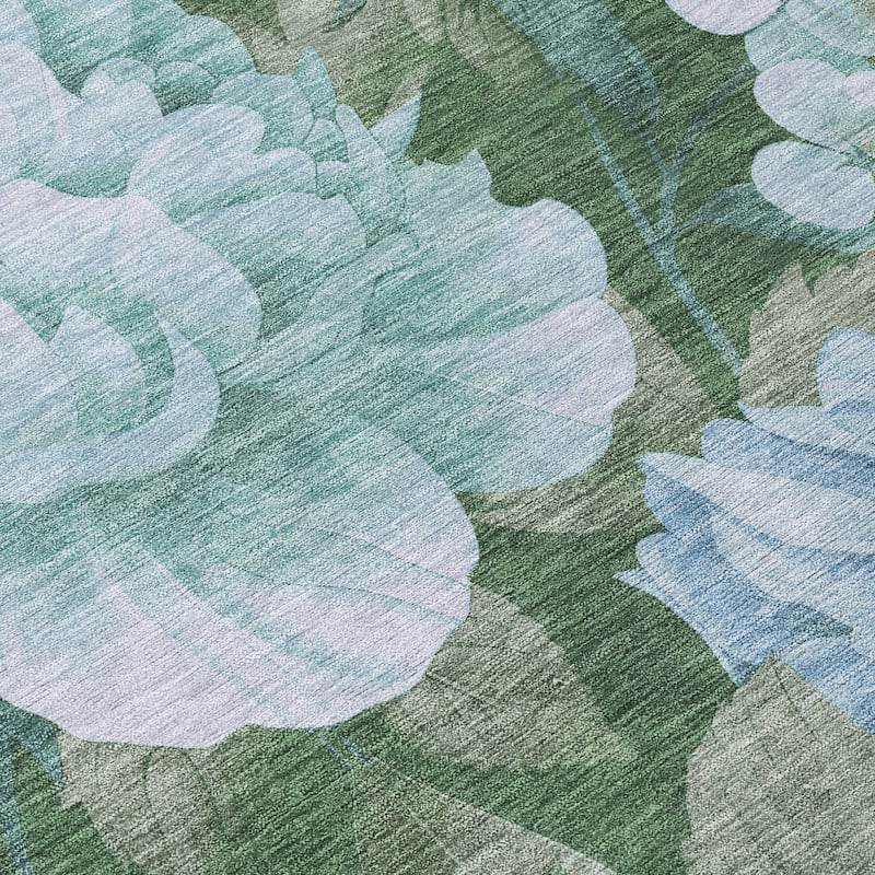 HomeRoots Floral Transitional Rectangle Outdoor Rug