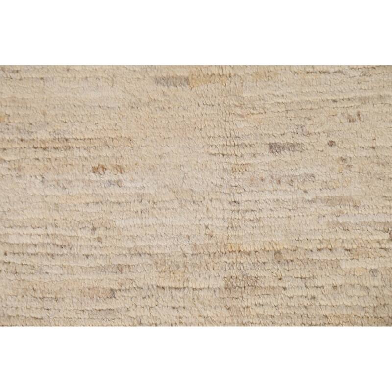 Hand Knotted Oriental 100% Wool Carpet Tribal Tribal Beige & Ivories Moroccan Area Rug - 9' 0'' X 6' 5''