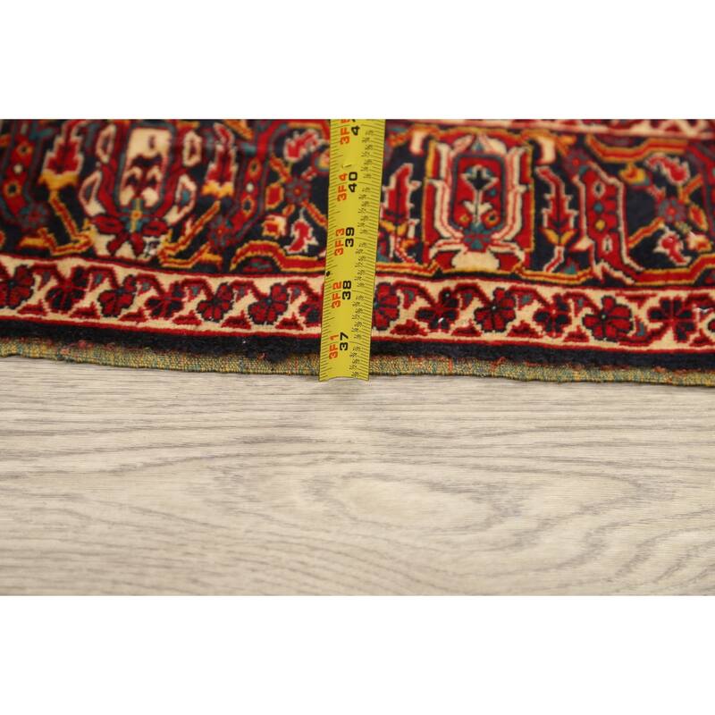 Vintage Madder Vegetable Dye Sarouk Farahan Persian Area Rug Handmade - 4'1" x 5'6"