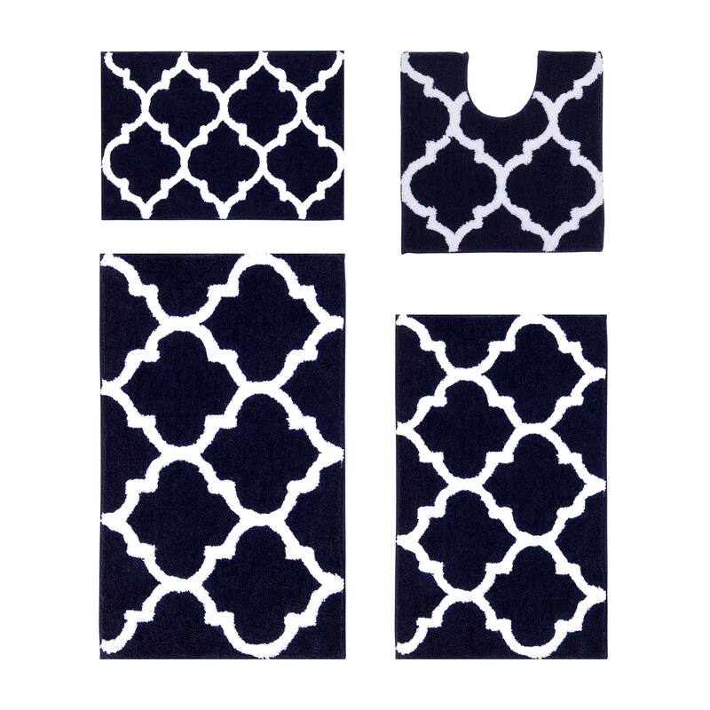 Better Trends Marrakesh Reversible 100% Polyester Tufted Bathroom Rugs – Ultra Soft, Water Absorbent, Machine Washable Bath Mats
