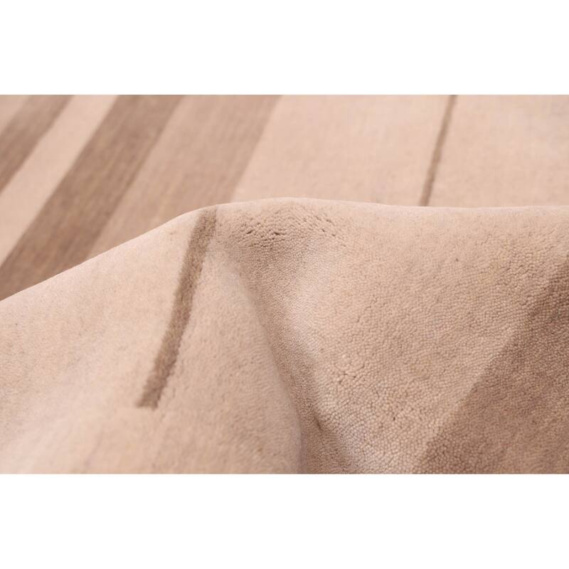 ECARPETGALLERY Hand Loomed Kashkuli Gabbeh Beige Wool Rug - 5'9 x 8'0