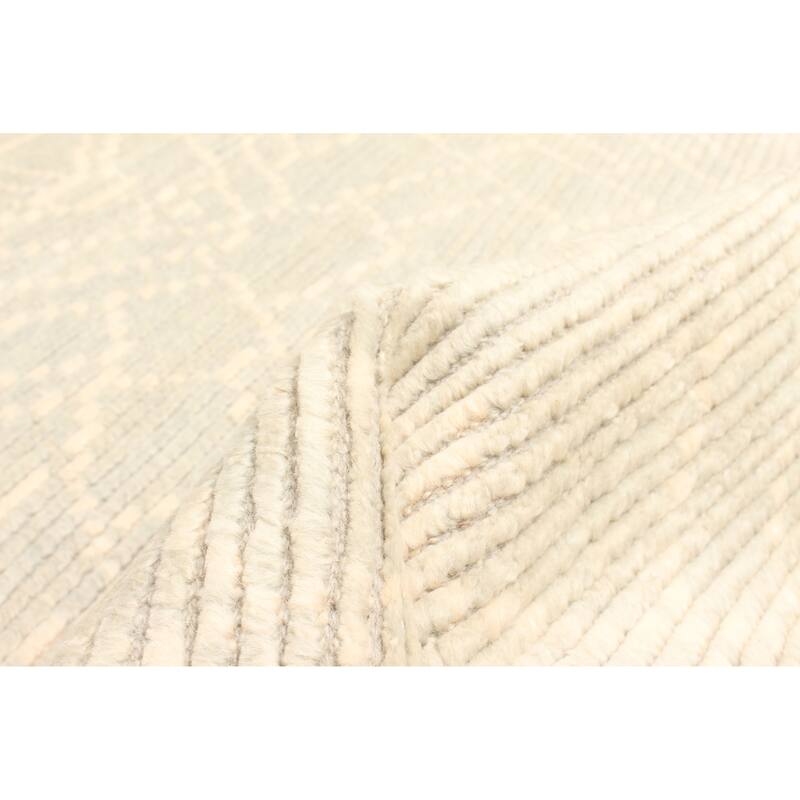 ECARPETGALLERY Hand-knotted Tangier Light Green Wool Rug - 5'2 x 7'9